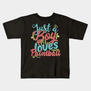 Just A Boy Who Loves Paintball Gift product Kids T-Shirt